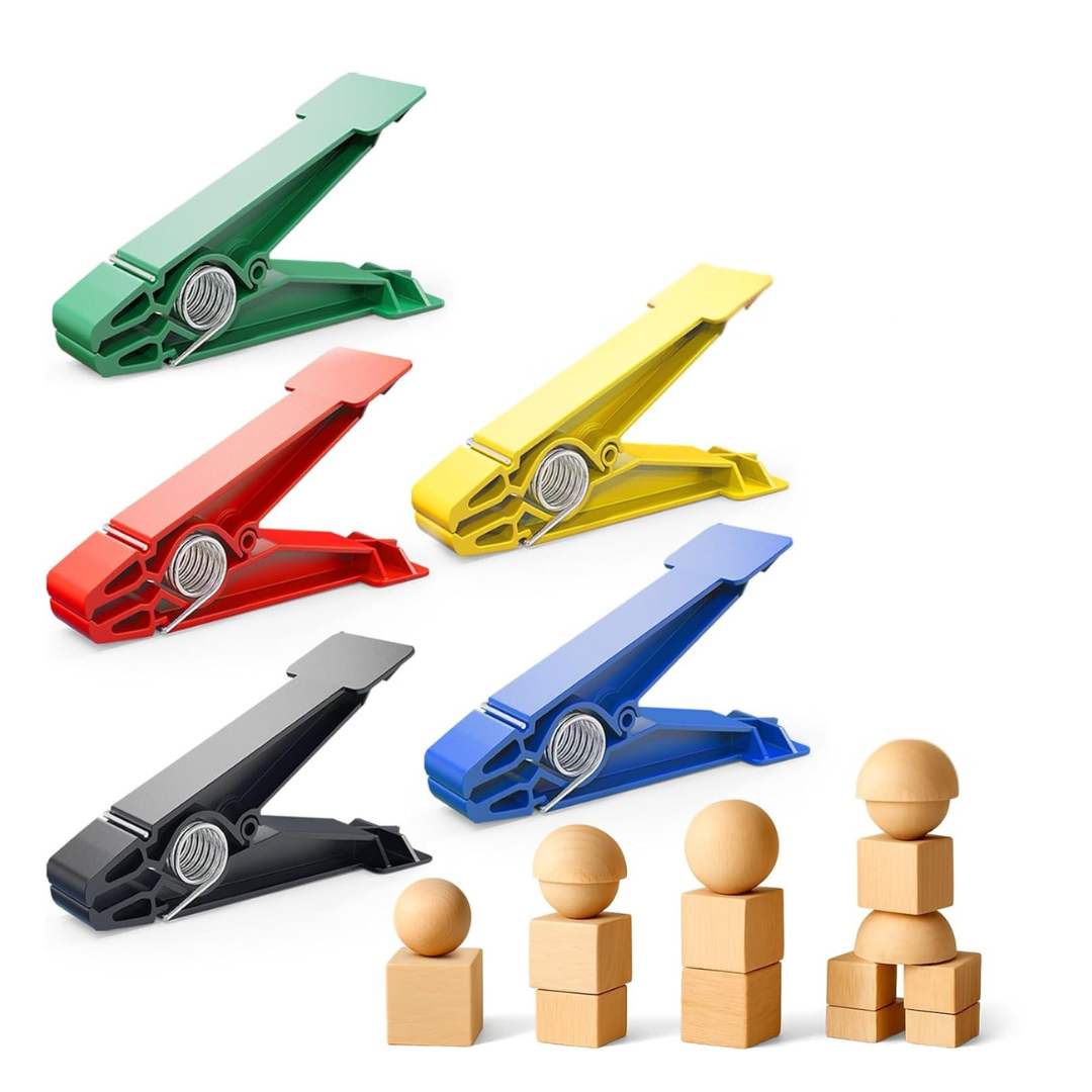 Finger Exerciser Set with 5 Resistance Clips for Grip & Dexterity