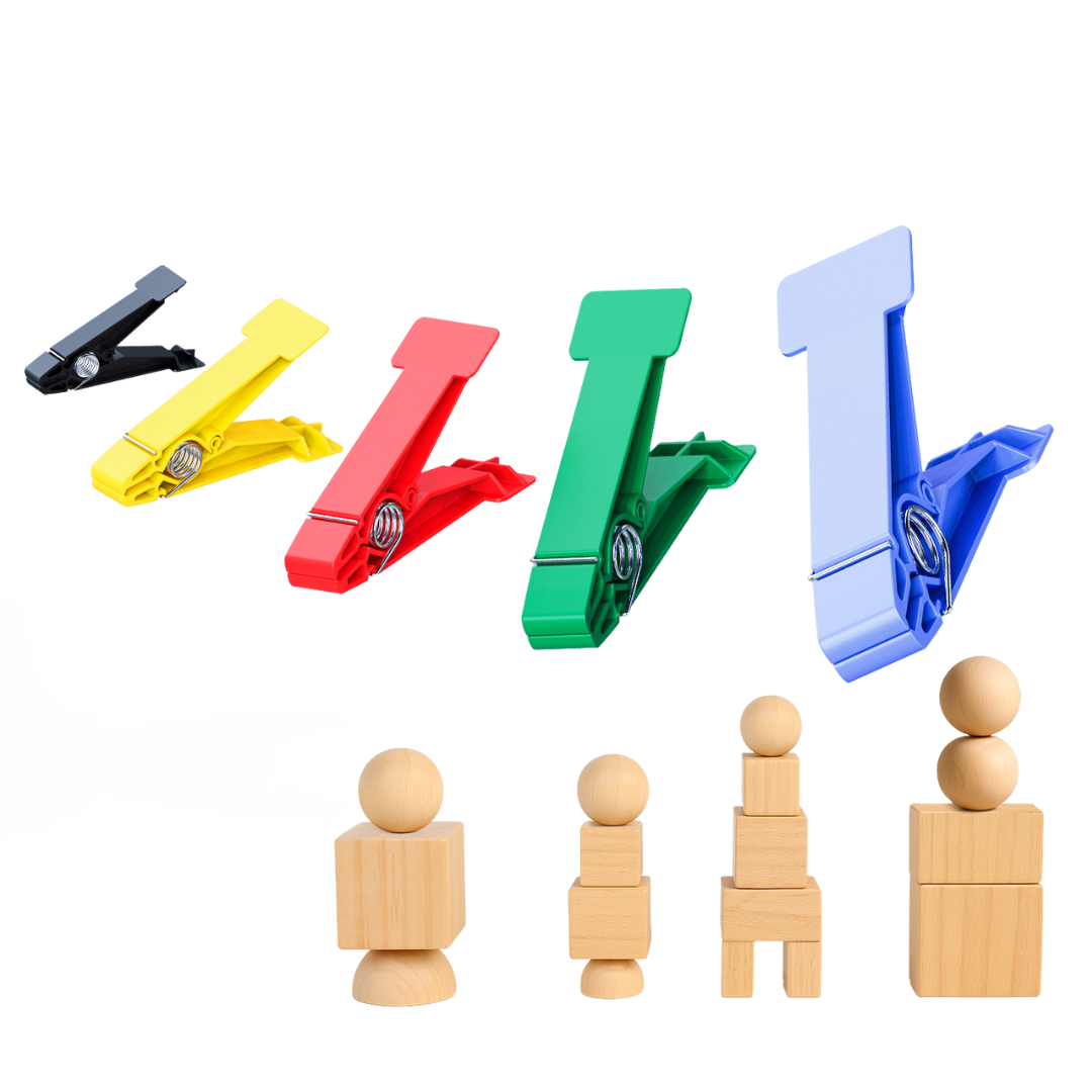 Finger Exerciser Set with 5 Resistance Clips for Grip & Dexterity