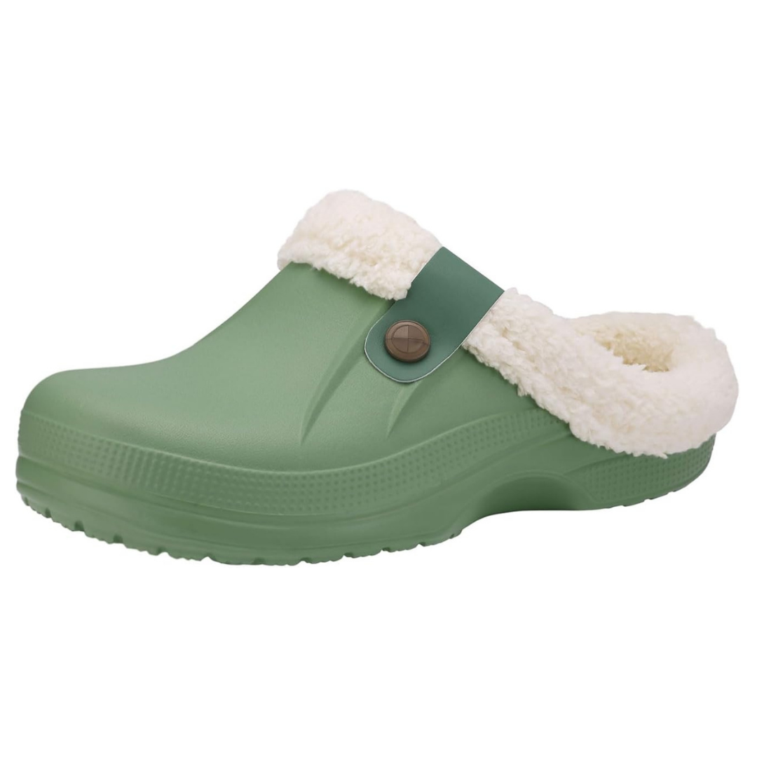 Classic Fur Lined Clogs Water-Resistant Winter Slippers for Adults