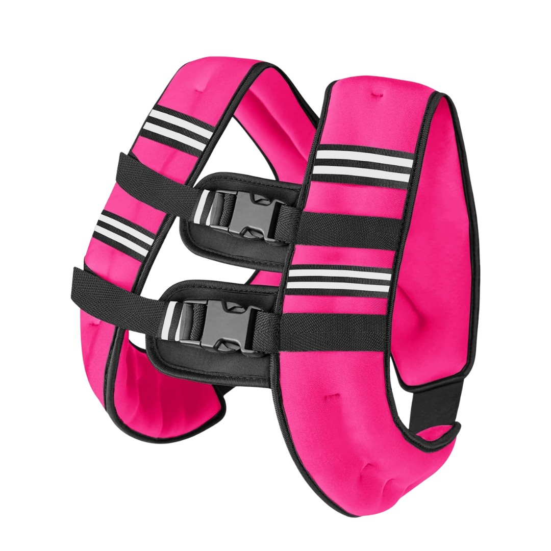 Adjustable Neoprene Weighted Vest with Reflective Stripes and Dual Straps