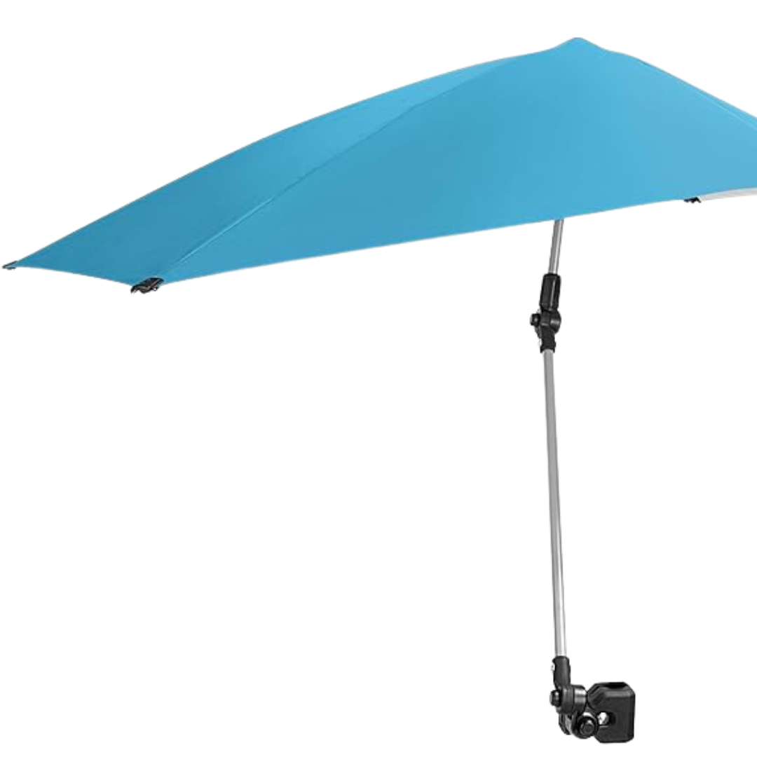 Adjustable Clamp-On Umbrella with 360° Swivel for Outdoor Seating