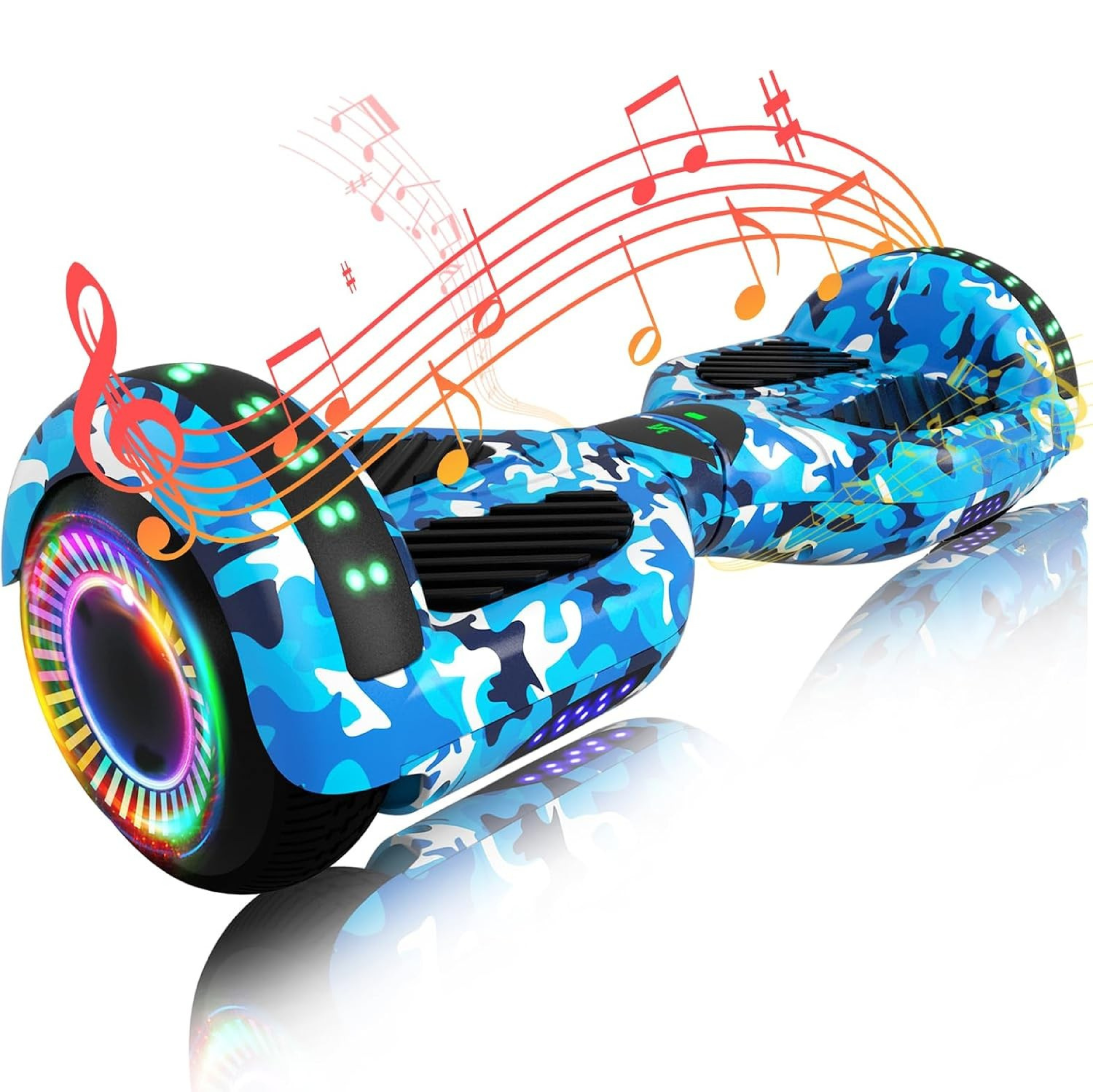 Hoverboard with Dual 250W Motors, Bluetooth, App Control, LED Lights