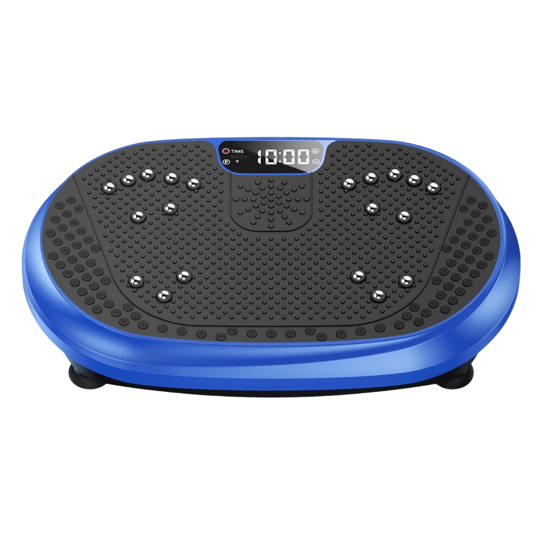 Compact Vibration Plate Exercise Machine with Remote and Resistance Bands