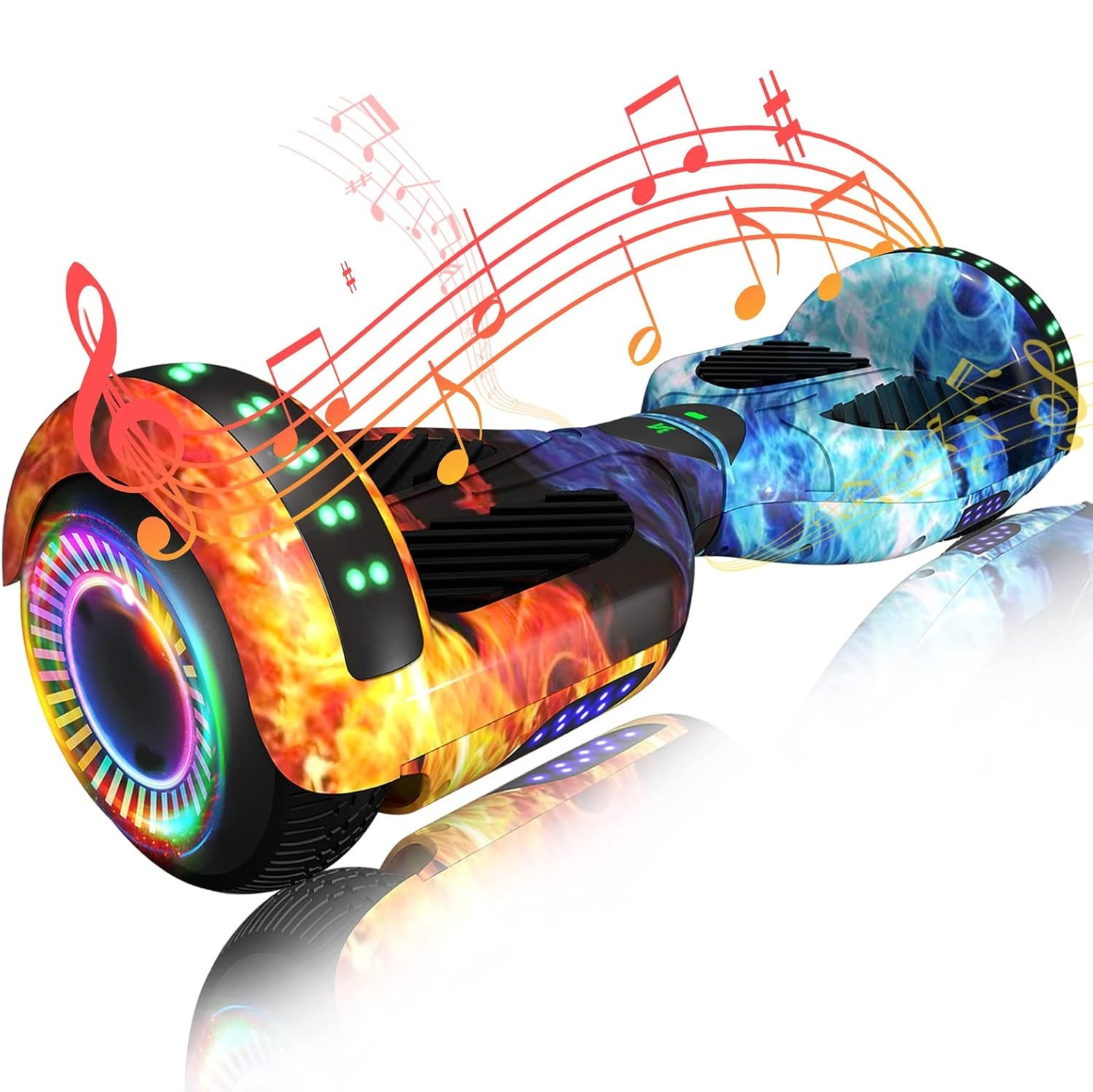 Hoverboard with Dual 250W Motors, Bluetooth, App Control, LED Lights