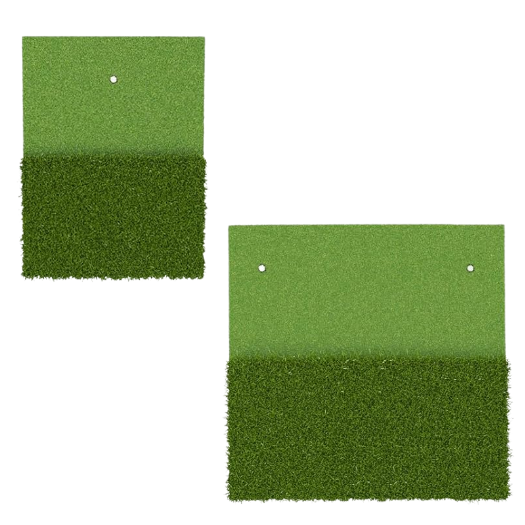 Foldable Dual-Turf Golf Practice Mat for Indoor Outdoor Home Use