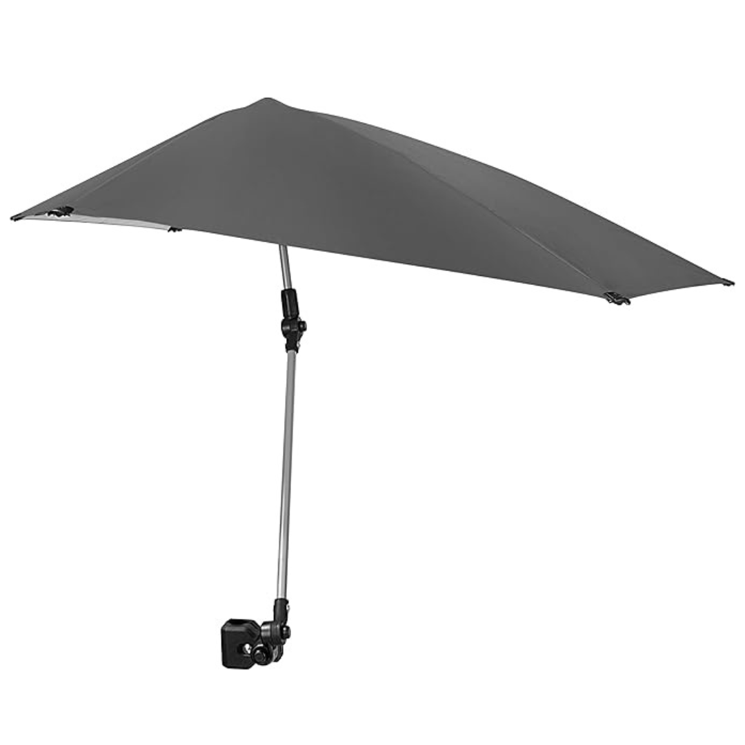 Adjustable Clamp-On Umbrella with 360° Swivel for Outdoor Seating