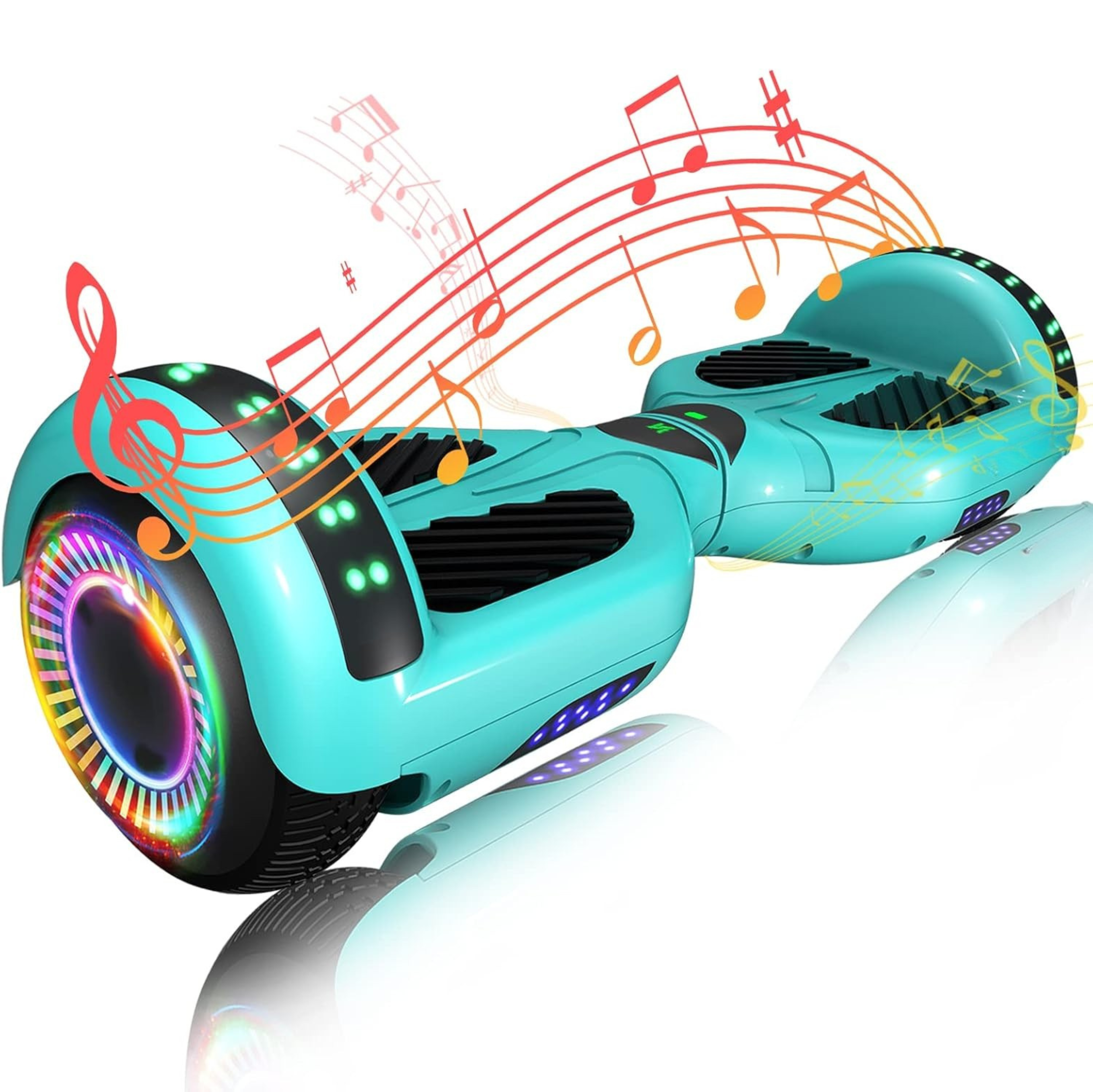 Hoverboard with Dual 250W Motors, Bluetooth, App Control, LED Lights