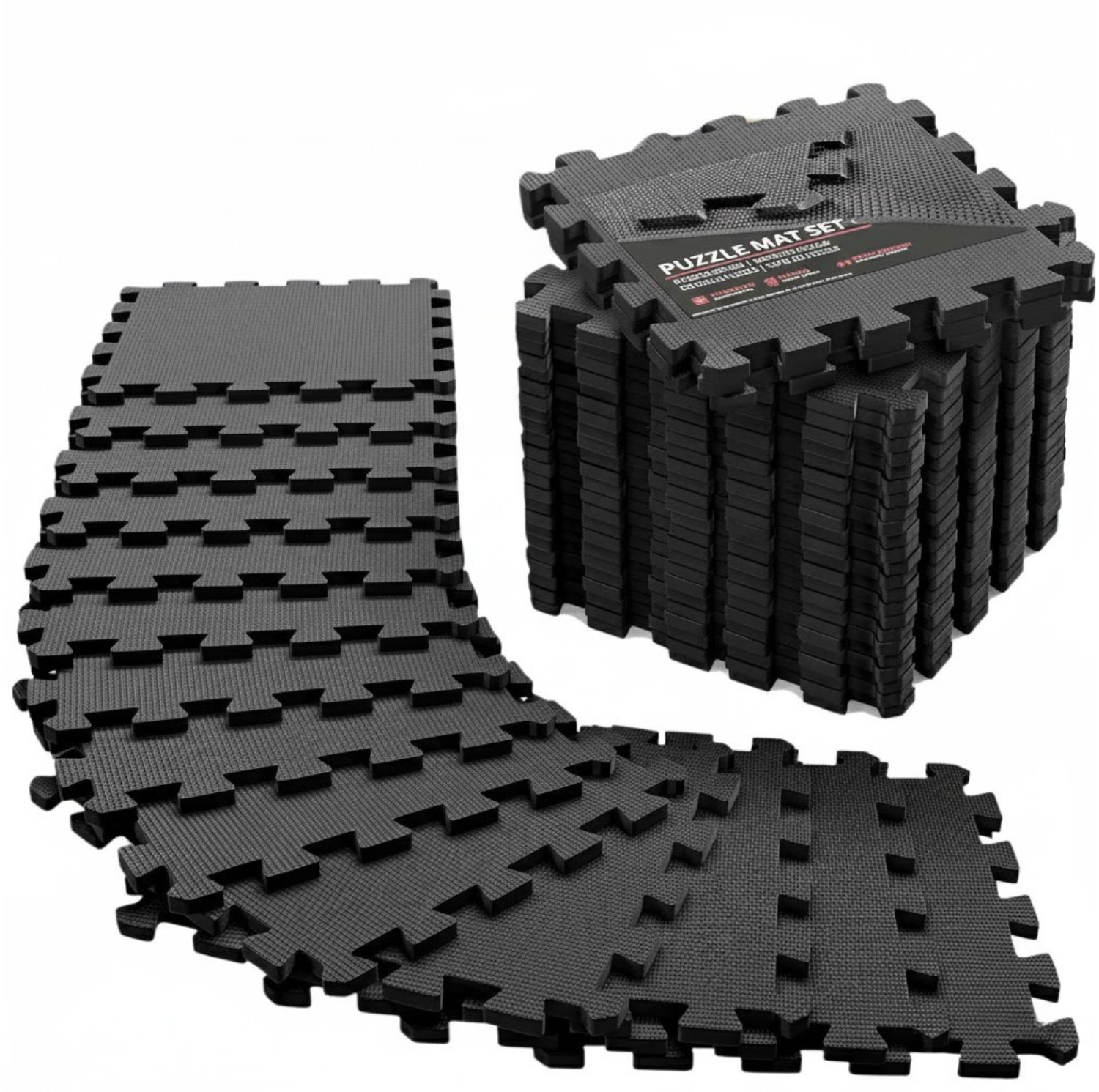 Interlocking EVA Foam Exercise Floor Mat Set for Home Gym or Garage