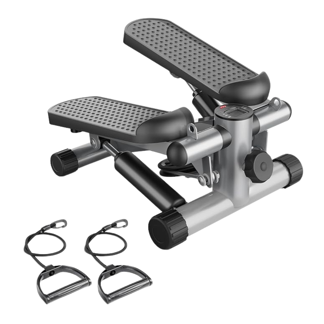 Mini Stepper Machine with Hydraulic Drive and Resistance Bands