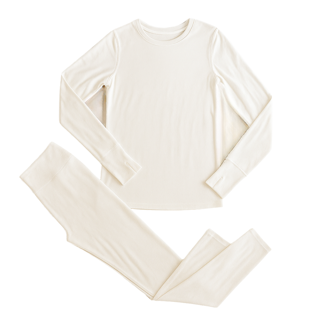 Women’s Fleece Lined Thermal Base Layer Shirt and Leggings Set