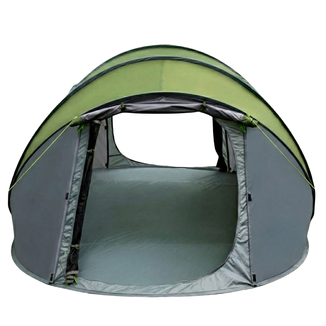 Pop Up Camping Tent for 4 People with 2 Doors and Automatic Setup