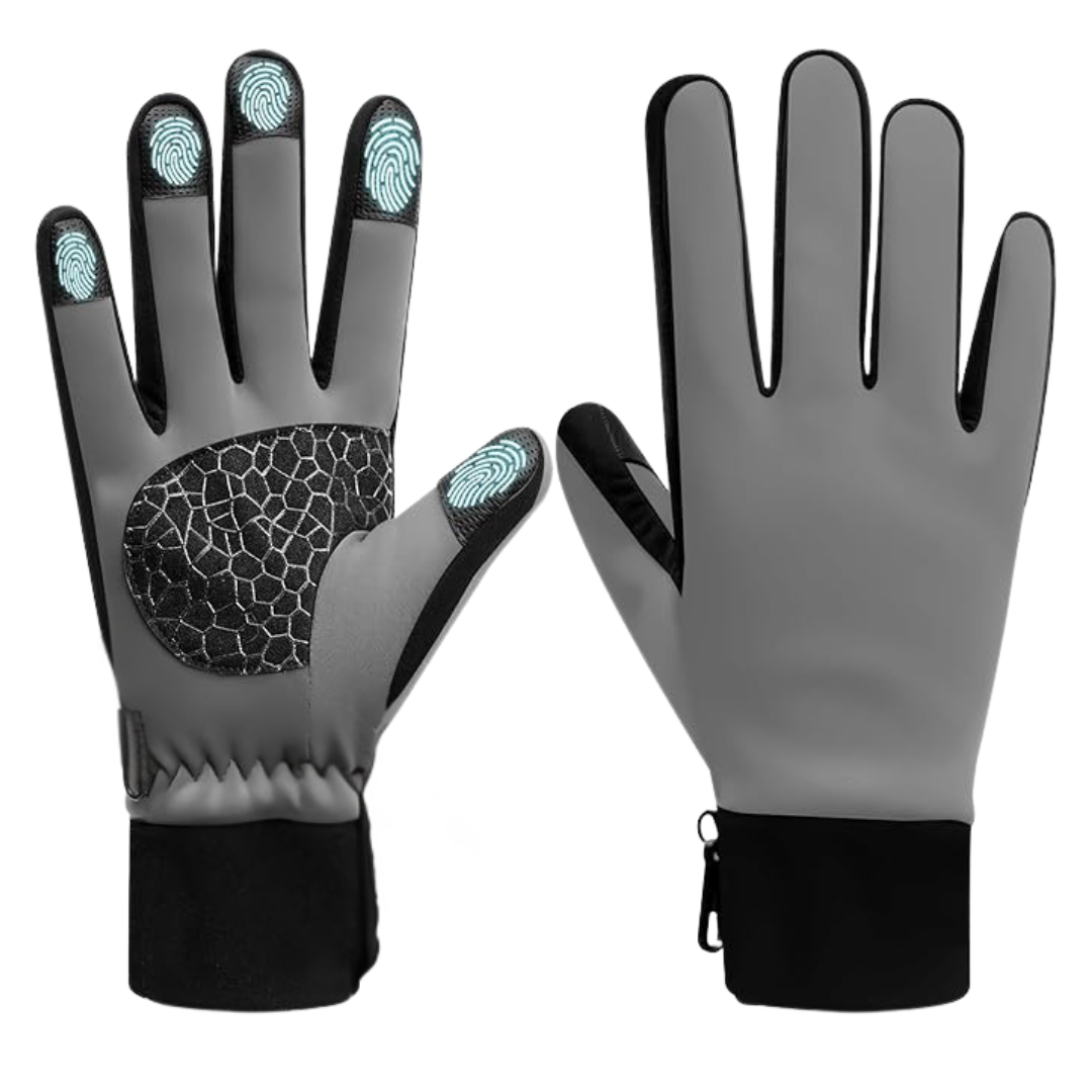 Insulated Winter Gloves with Touchscreen Fingertips and Silicone Palm