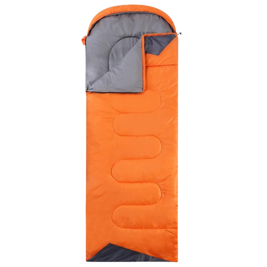 Camping Sleeping Bag with Water-Resistant Shell for Cold-Season Use