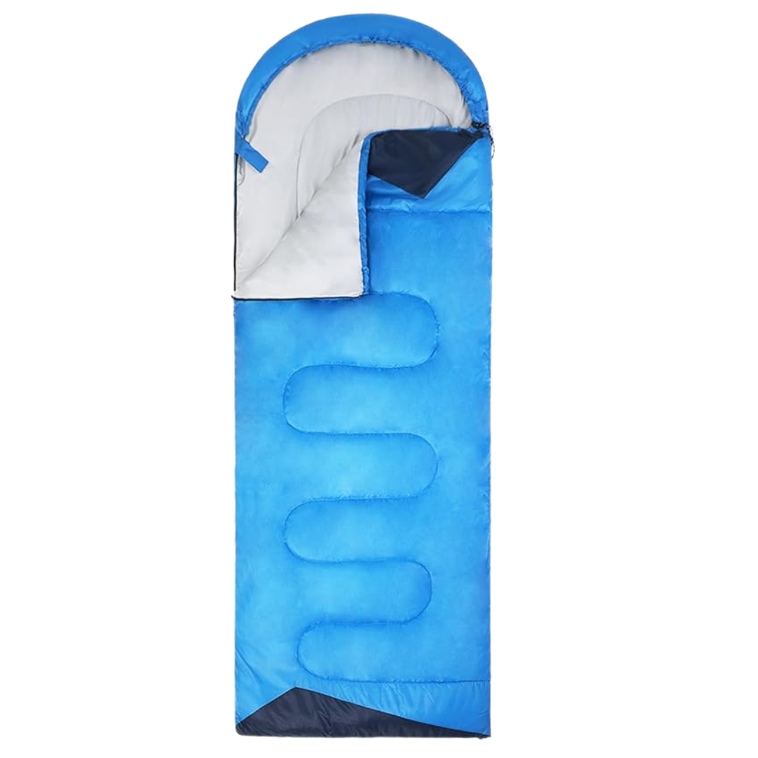 Camping Sleeping Bag with Water-Resistant Shell for Cold-Season Use