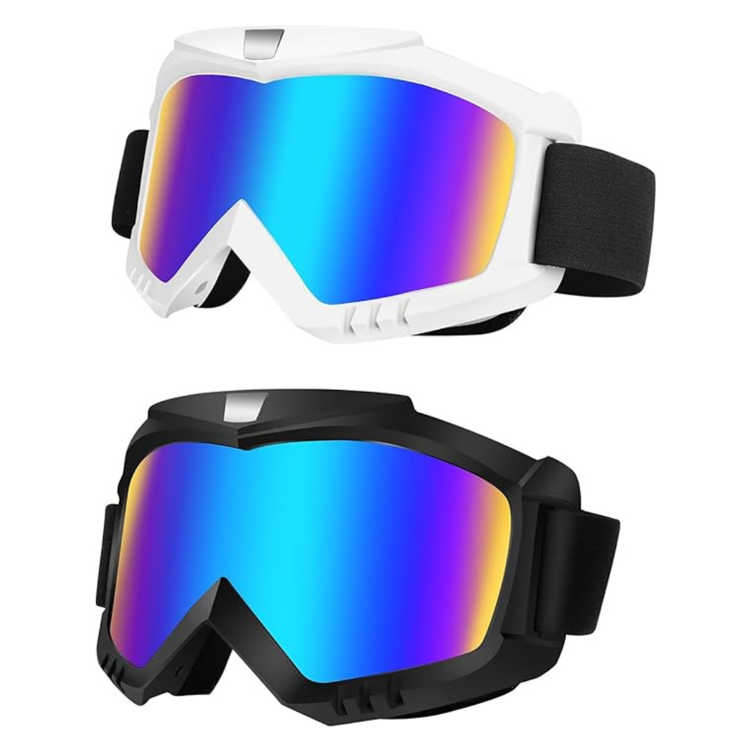 Dirt Bike Goggles 2 Pack for Motorcycle ATV Ski and Off-Road Riding
