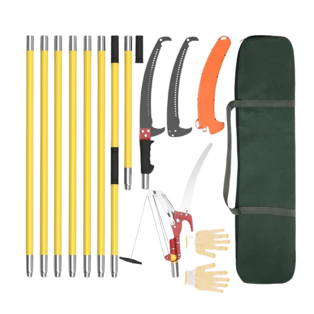 Extendable Tree Pole Saw and Pruner for High Branch Trimming