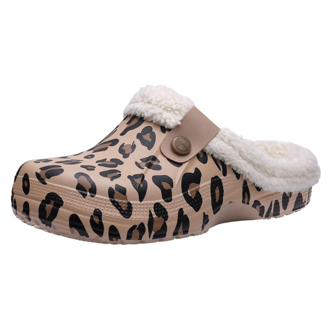 Classic Fur Lined Clogs Water-Resistant Winter Slippers for Adults