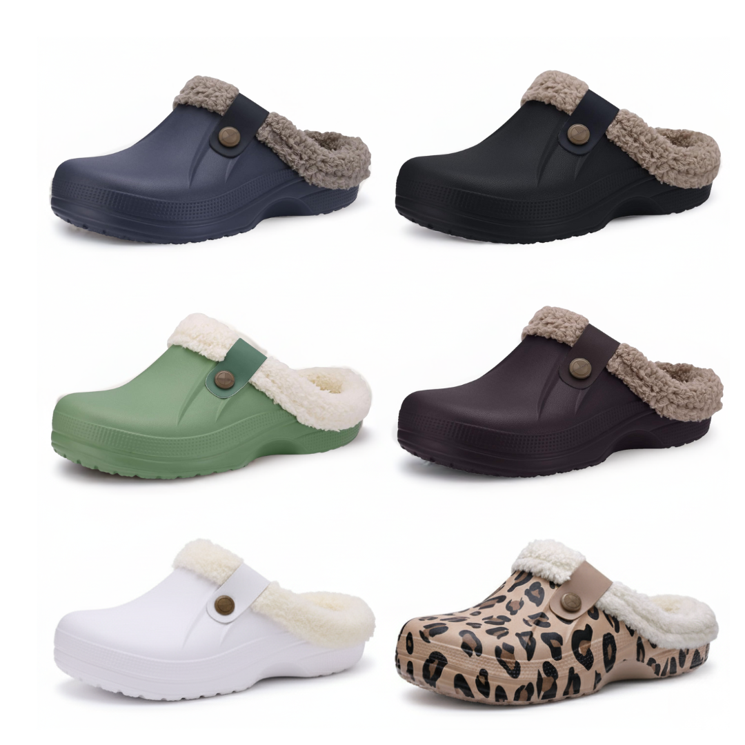 Classic Fur Lined Clogs Water-Resistant Winter Slippers for Adults