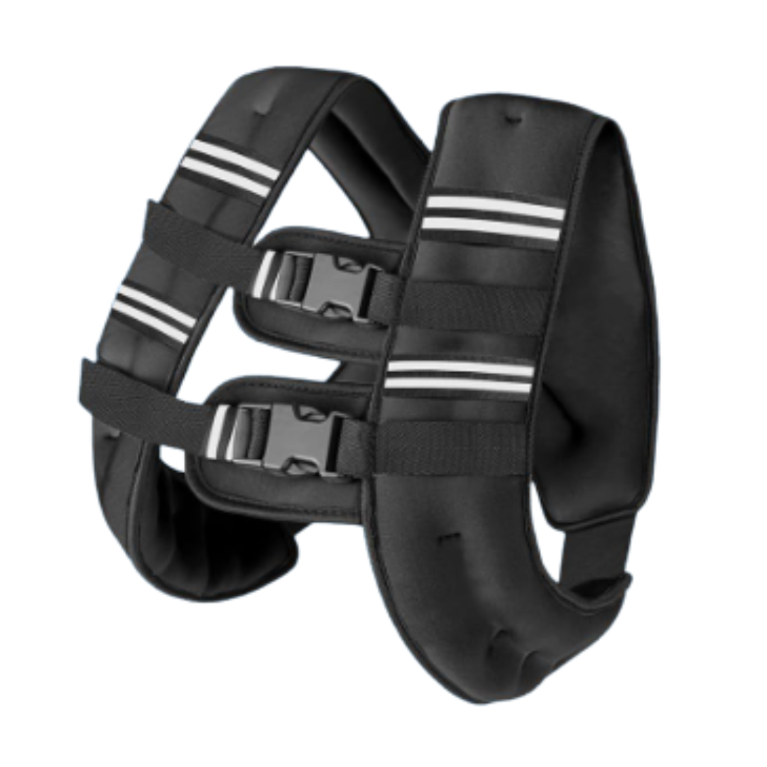 Adjustable Neoprene Weighted Vest with Reflective Stripes and Dual Straps