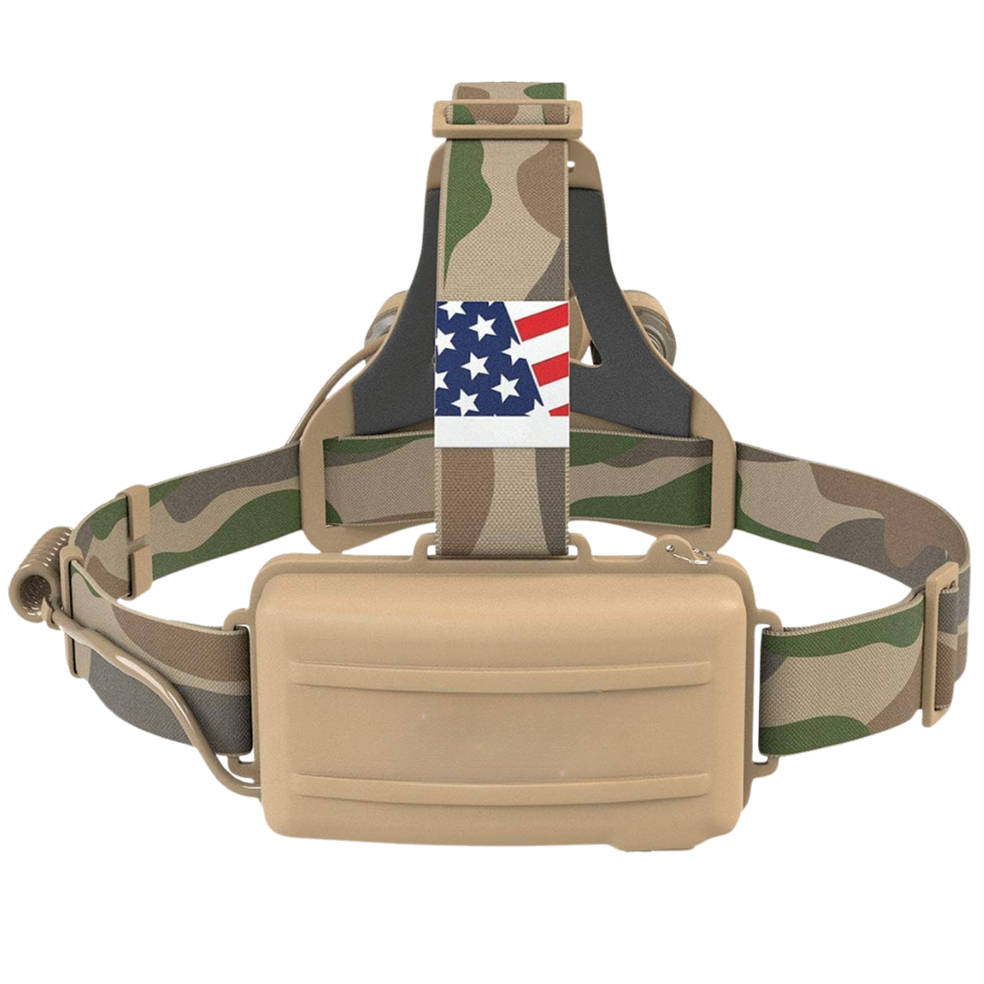 LED Headlamp with Adjustable Beam, Red Light Mode, USB-C Rechargeable