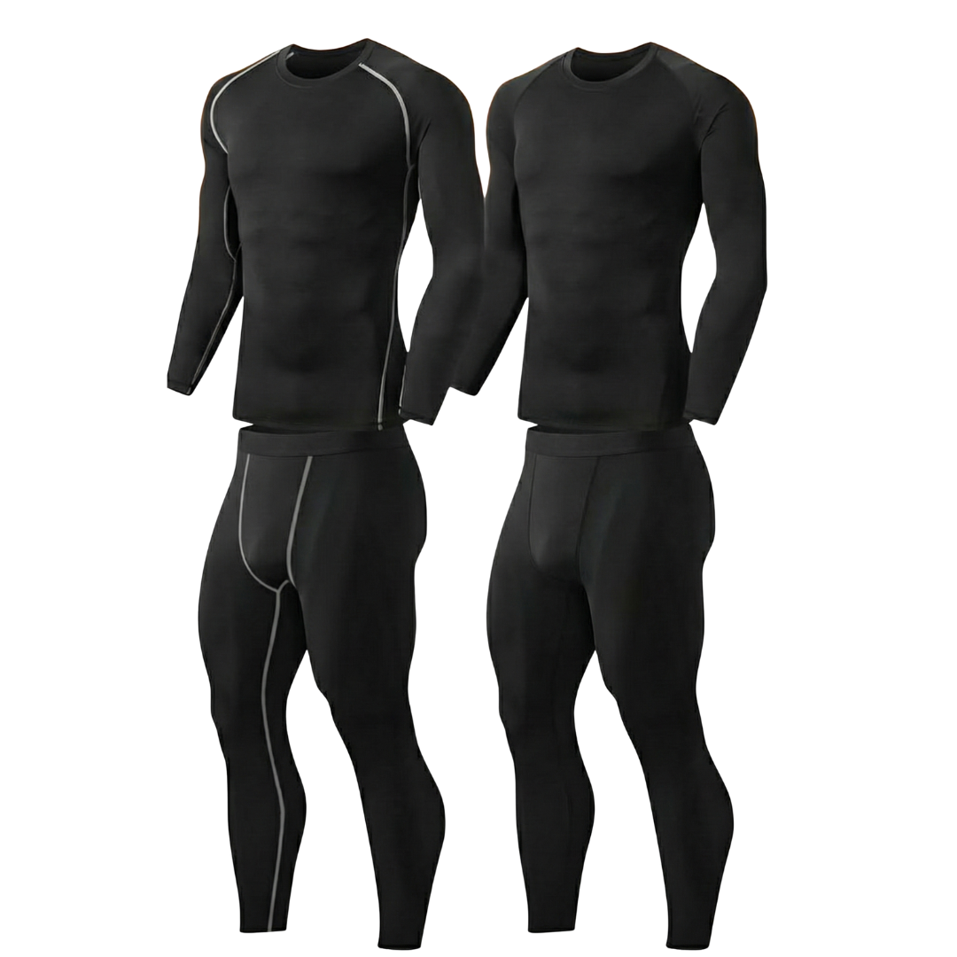 Men’s Thermal Underwear Set Fleece Lined Base Layer Top & Bottom