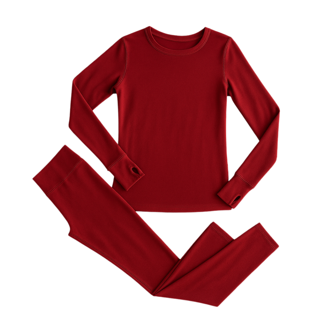 Women’s Fleece Lined Thermal Base Layer Shirt and Leggings Set