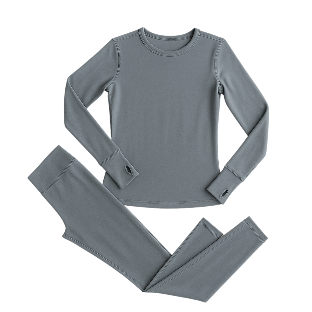 Women’s Fleece Lined Thermal Base Layer Shirt and Leggings Set