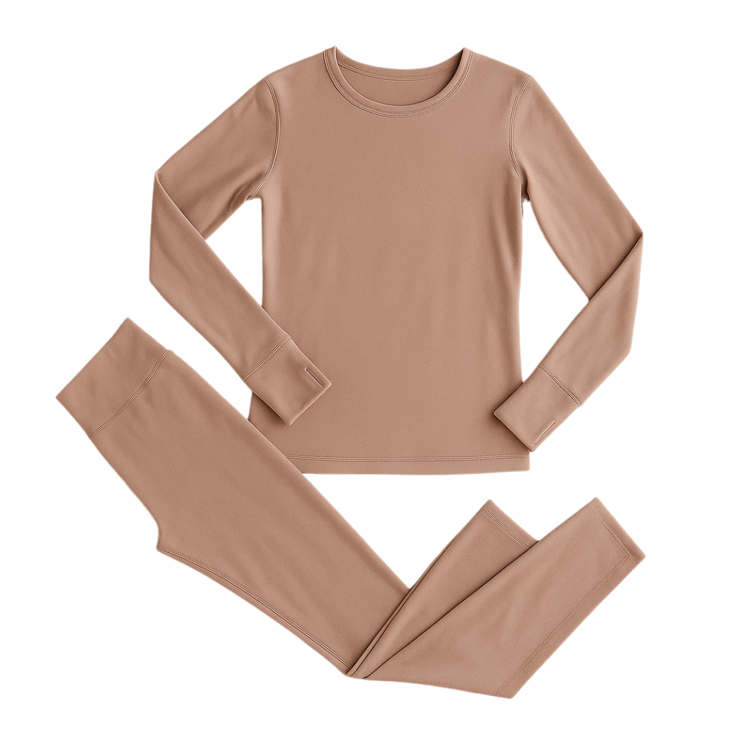 Women’s Fleece Lined Thermal Base Layer Shirt and Leggings Set