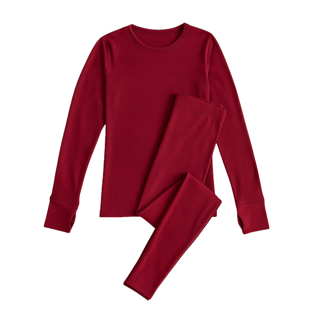 Women’s Fleece Lined Thermal Base Layer Shirt and Leggings Set