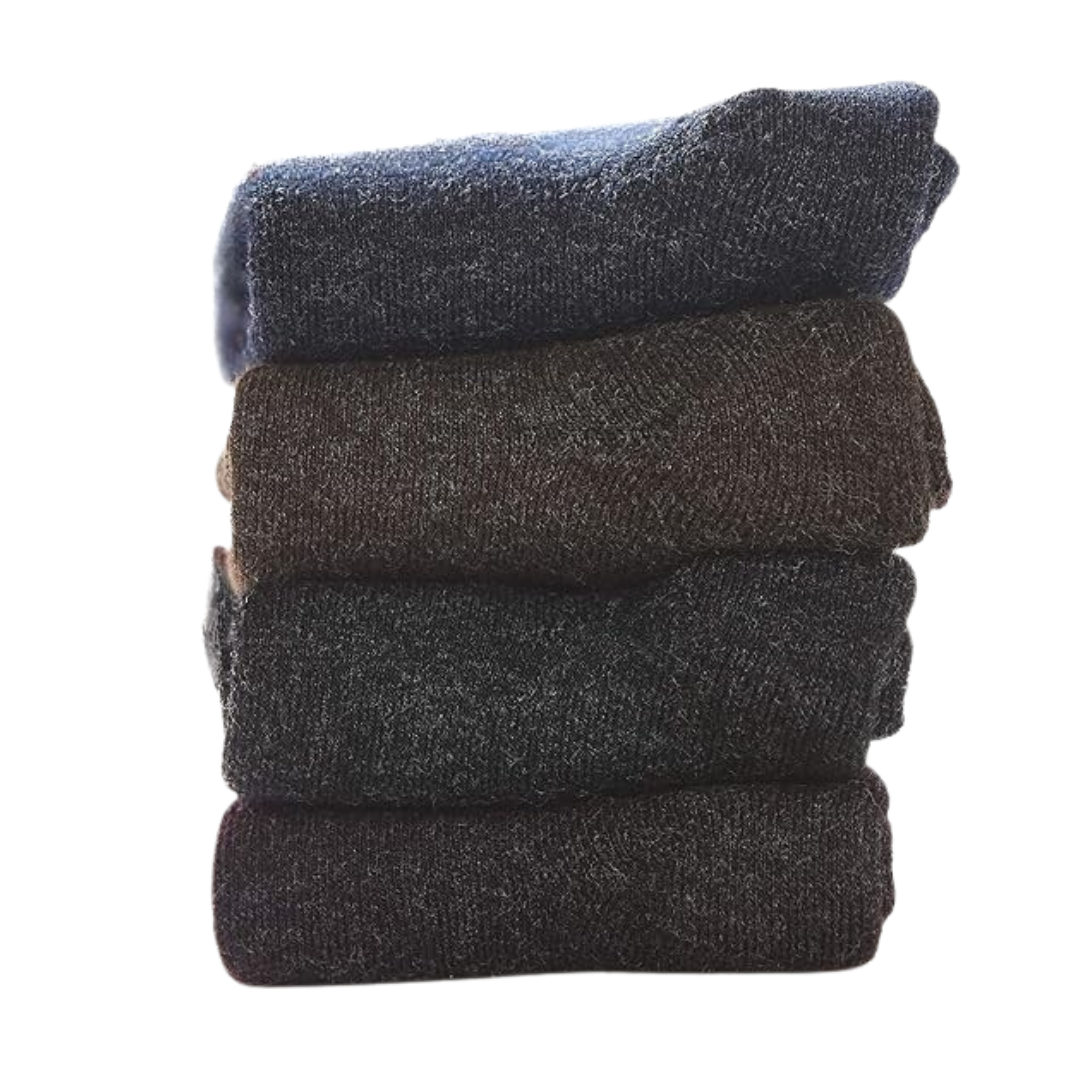 Women’s Wool Thermal Crew Socks 4-Pack Knit Breathable Design