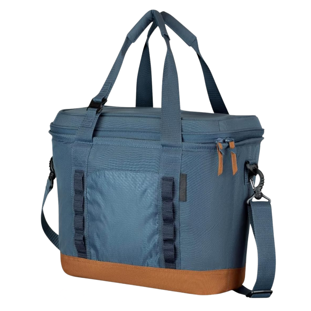 Collapsible Insulated Cooler Bag, Leak-Resistant Folding Cooler Tote