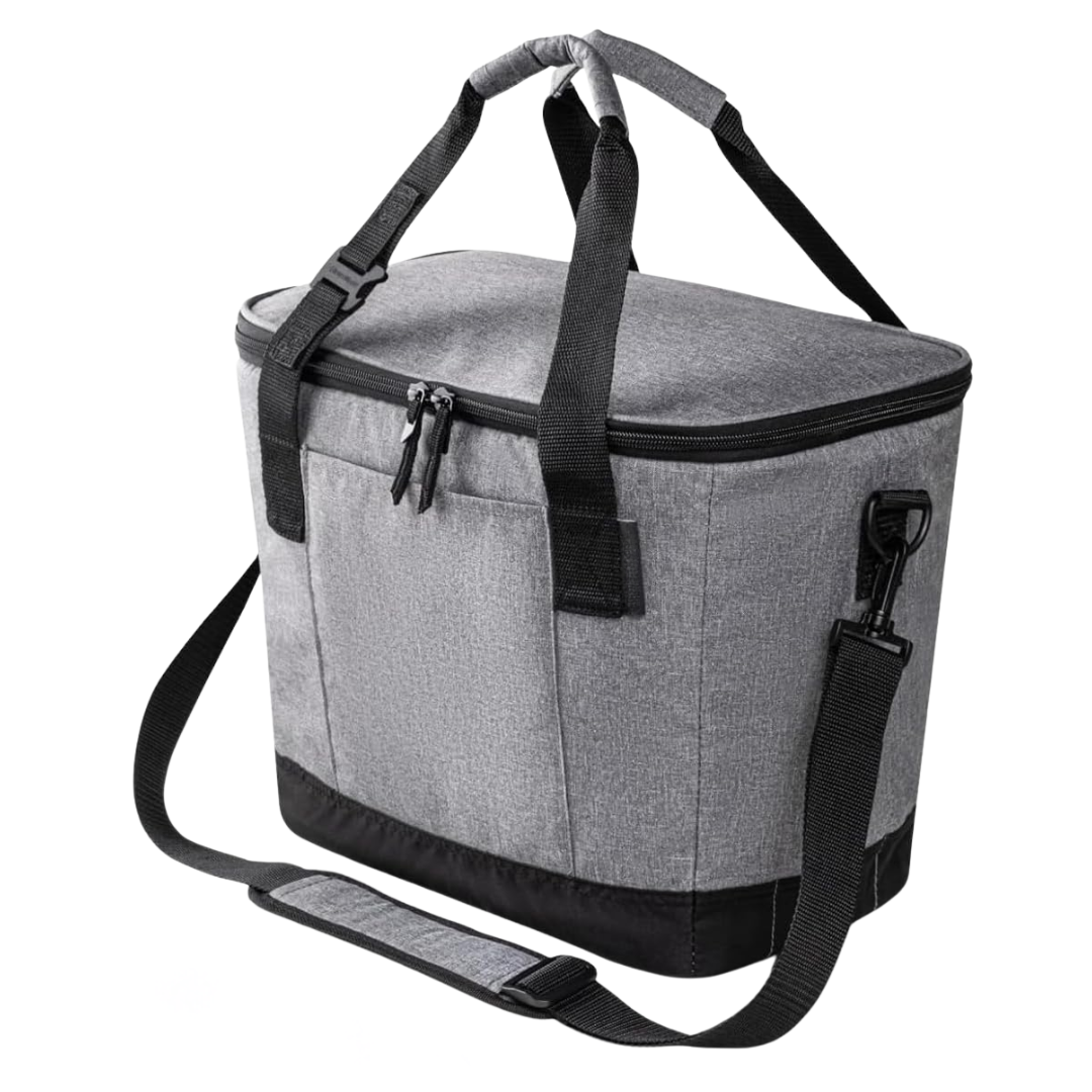 Collapsible Insulated Cooler Bag, Leak-Resistant Folding Cooler Tote