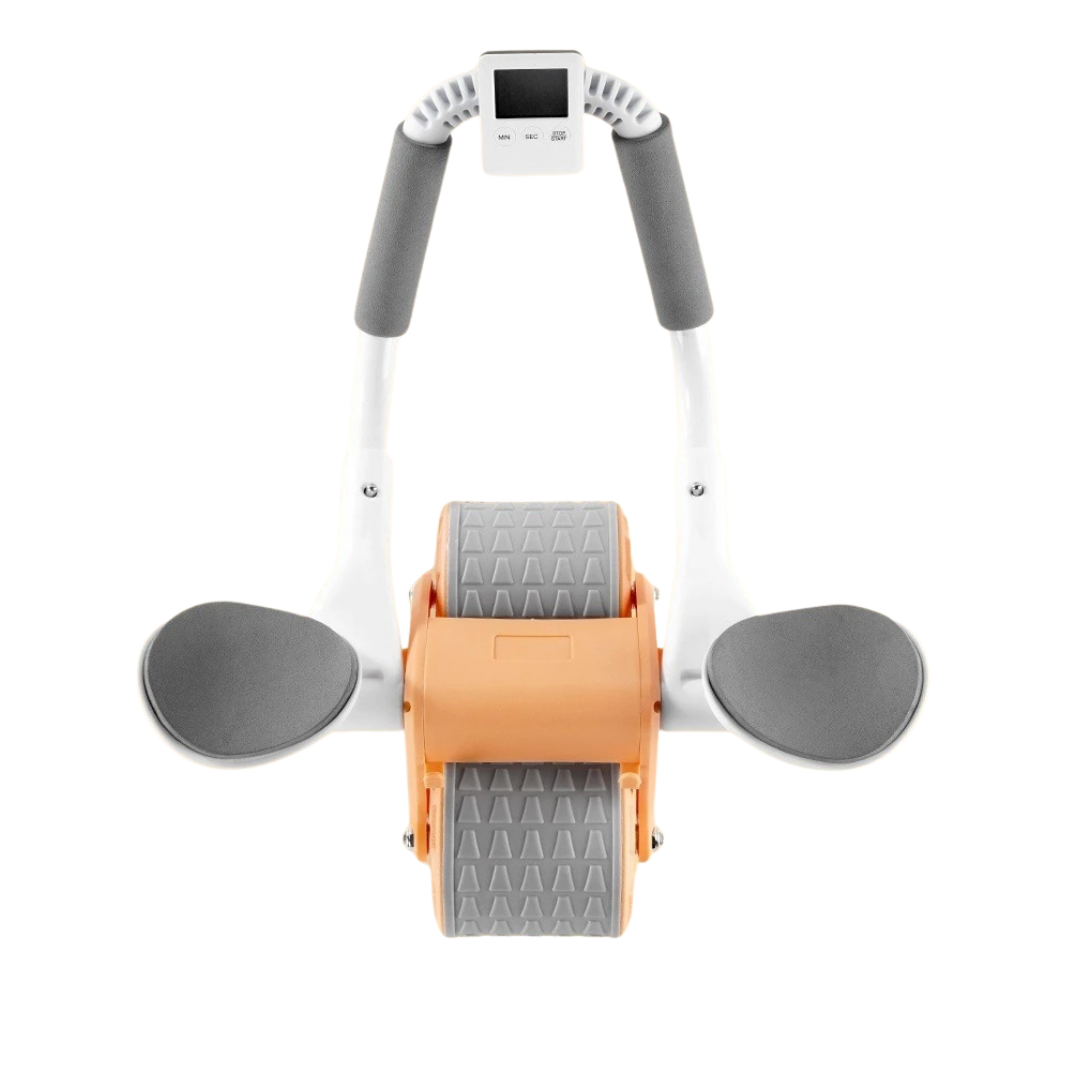 Rebound Core Training Ab Roller with Dual Wheels and Elbow Pads
