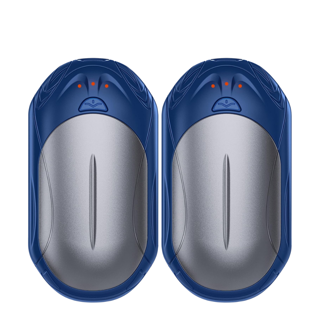 Rechargeable Two-Pack Hand Warmer Set with Adjustable Heat Levels