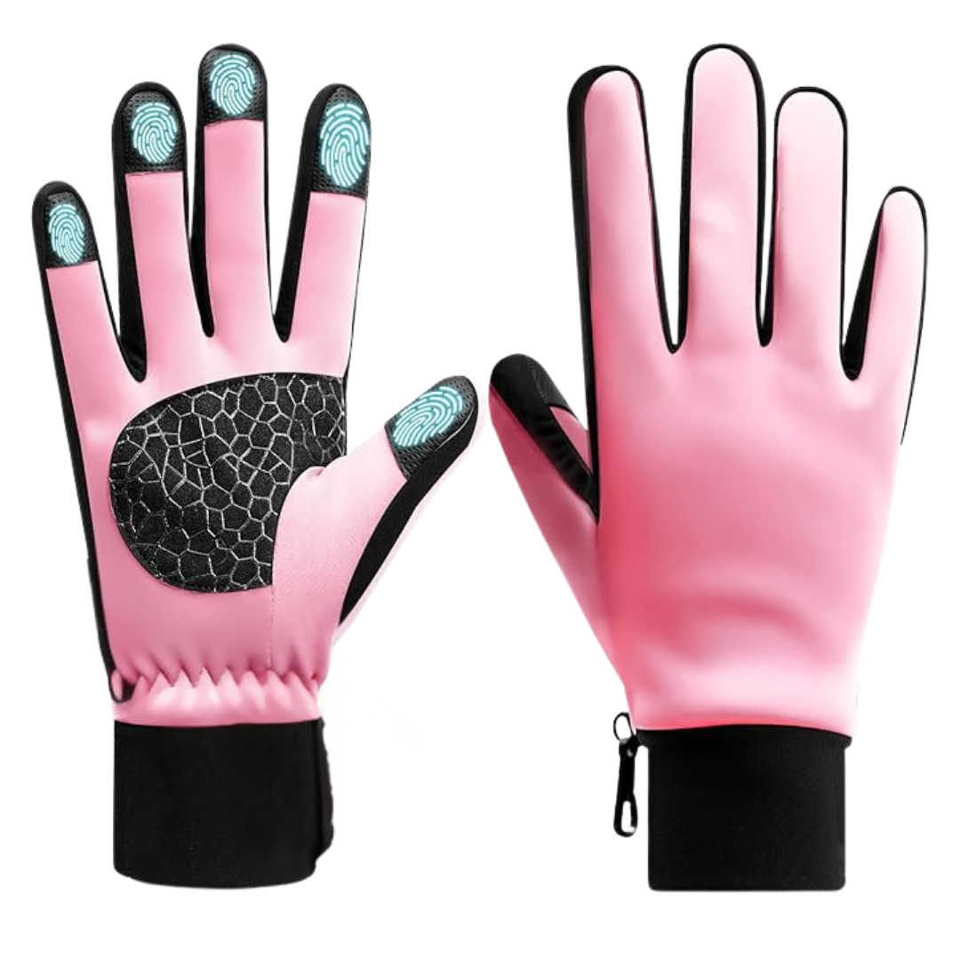 Insulated Winter Gloves with Touchscreen Fingertips and Silicone Palm