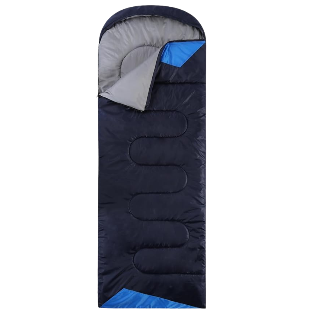 Camping Sleeping Bag with Water-Resistant Shell for Cold-Season Use