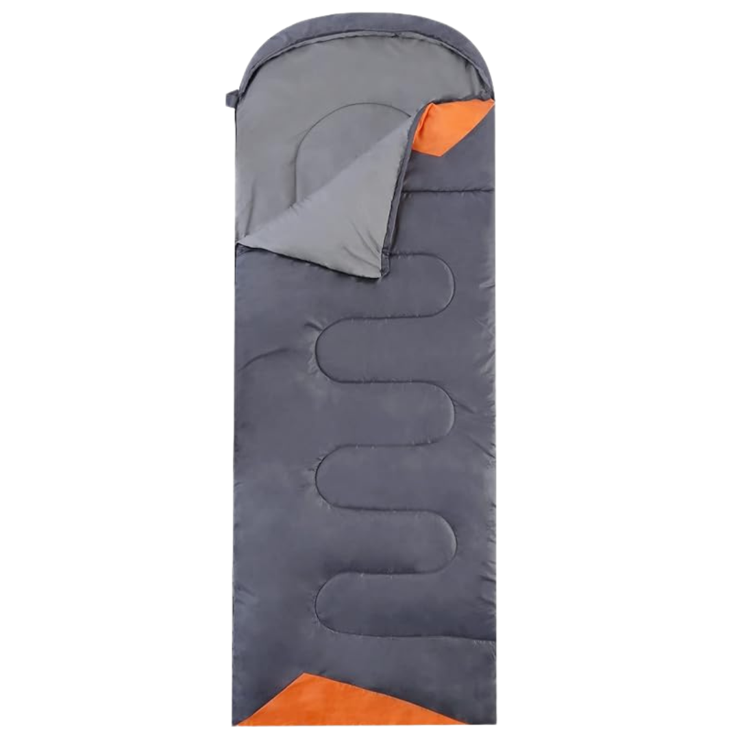 Camping Sleeping Bag with Water-Resistant Shell for Cold-Season Use