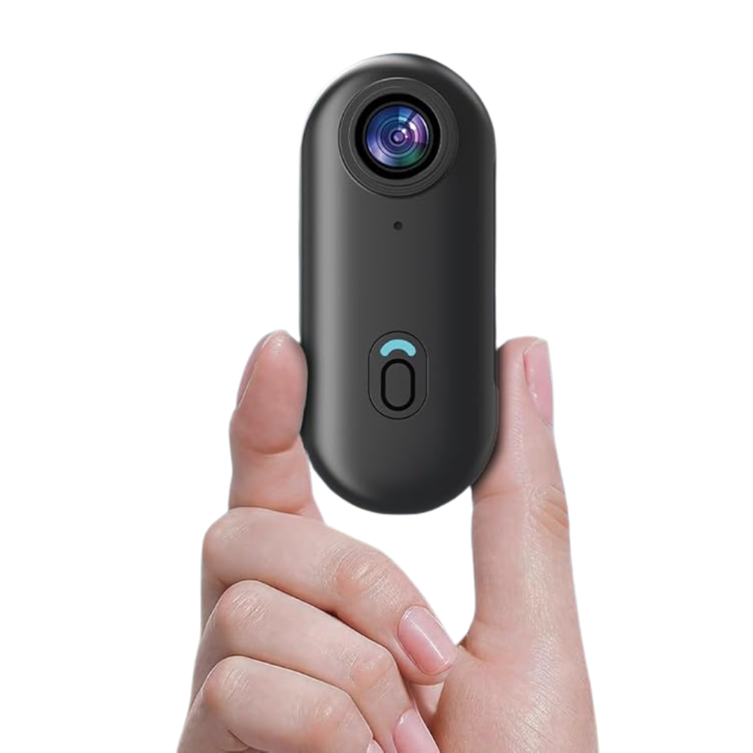 4K Mini Action Camera 128GB Water-Resistant Thumb POV Wearable Cam