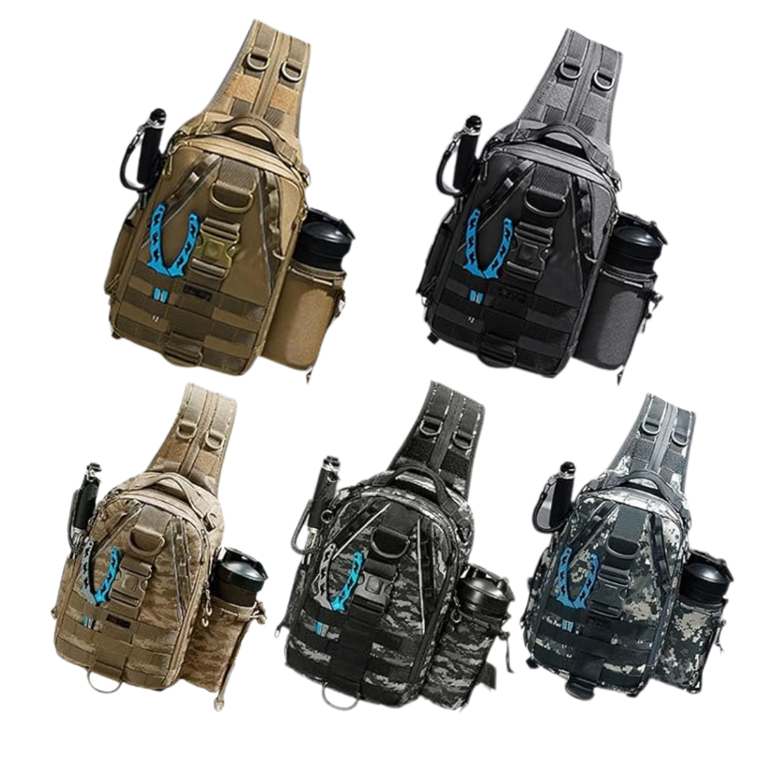 Water-Resistant Fishing Backpack with Rod Holder & Gear Storage